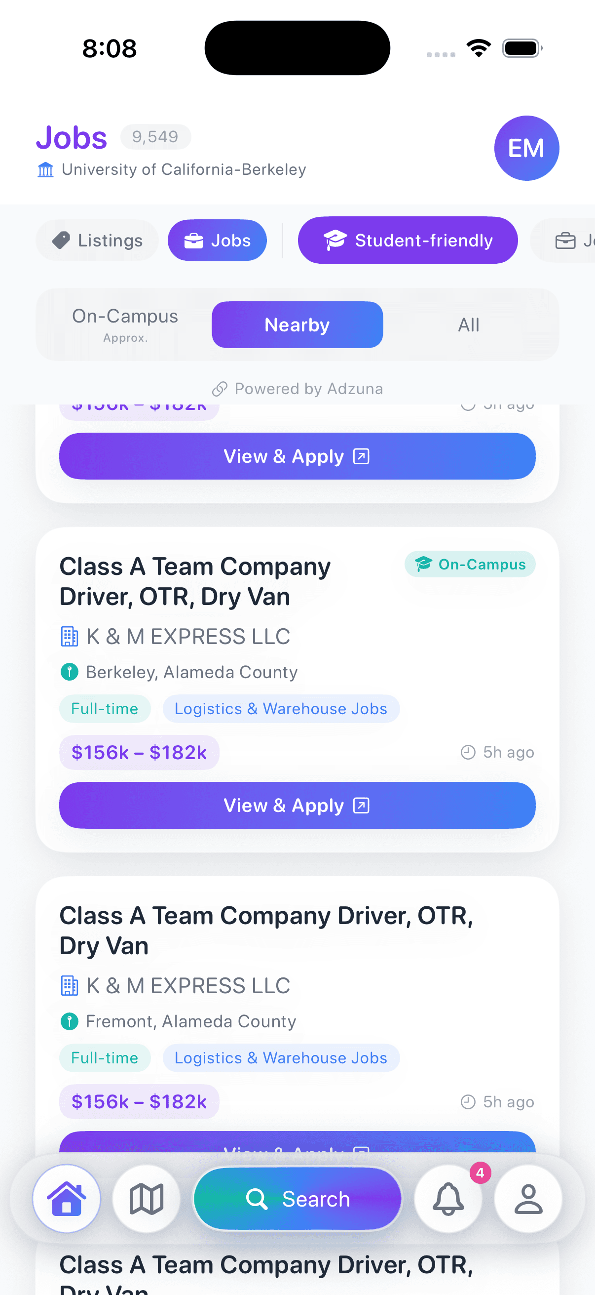 Jobs Board light mode
