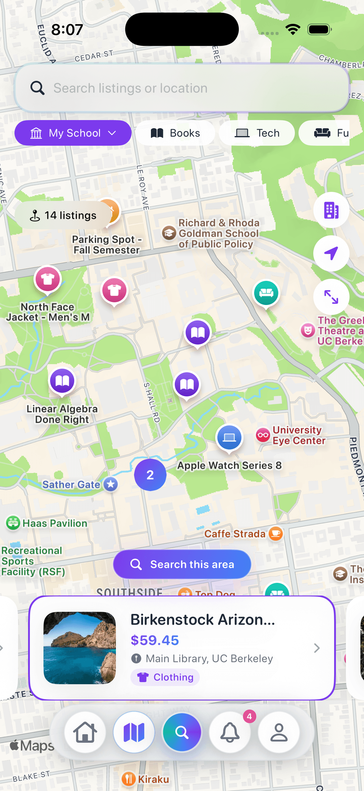 Campus Map light mode