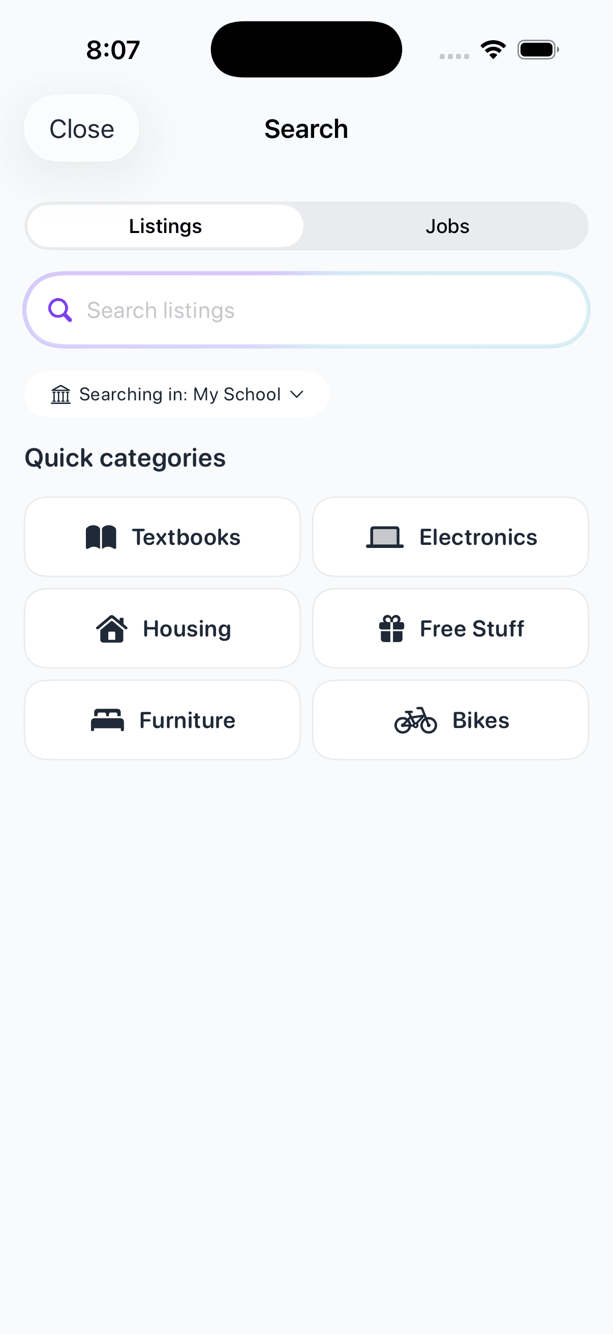 Search light mode